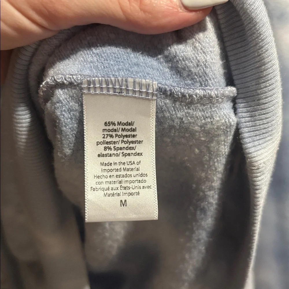 Beyond Yoga Day to Day Pullover in Blue Dream-Gray Cloud Dye - Picture 4 of 7